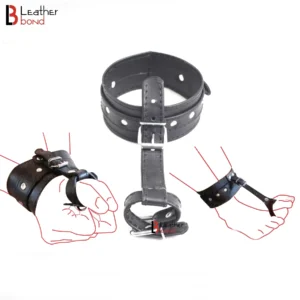 Wrist to Thumb Cuff Strap Restraint Set