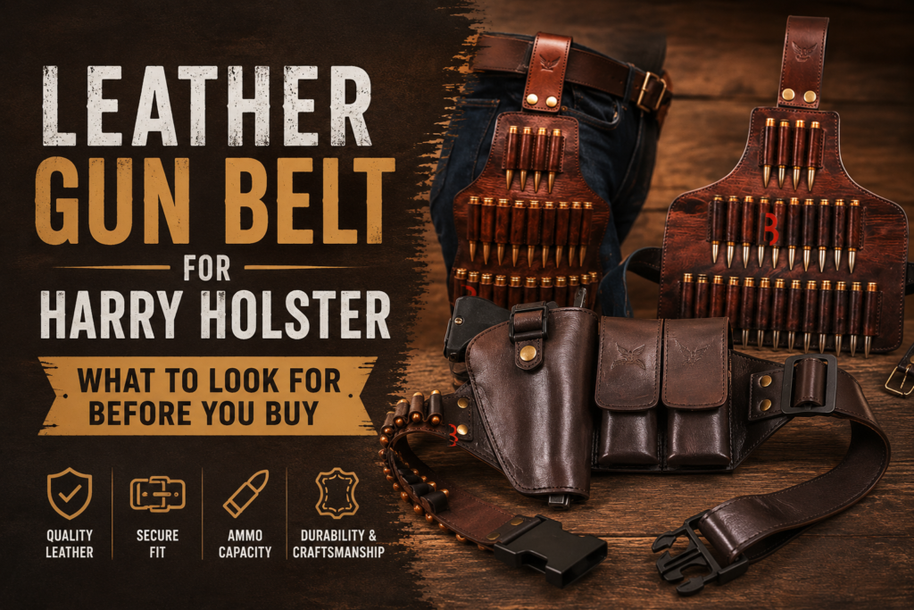 Leather gun belt