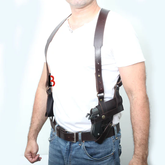 Leather gun belt