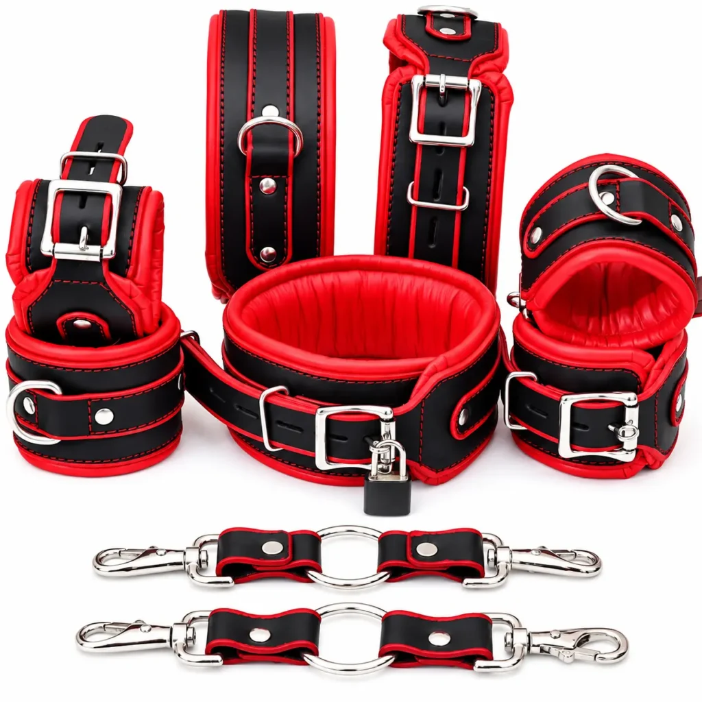 Ankle Thigh Cuffs Collar Restraint Bondage